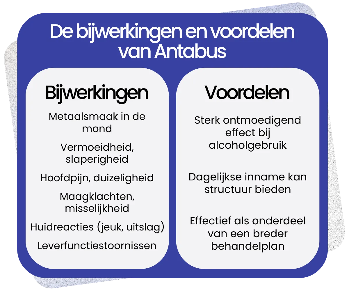 Bijwerkingen en voordelen van Antabus