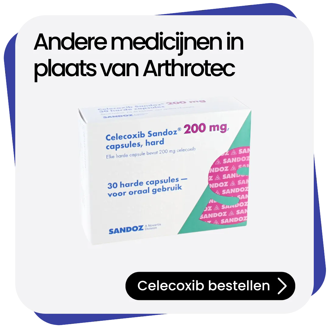 Celecoxib alternatief Arthrotec