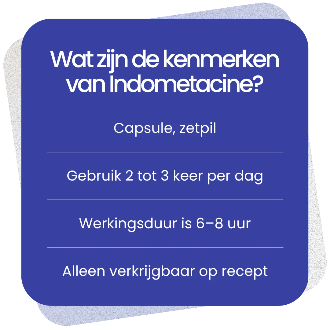 Kenmerken van Indometacine