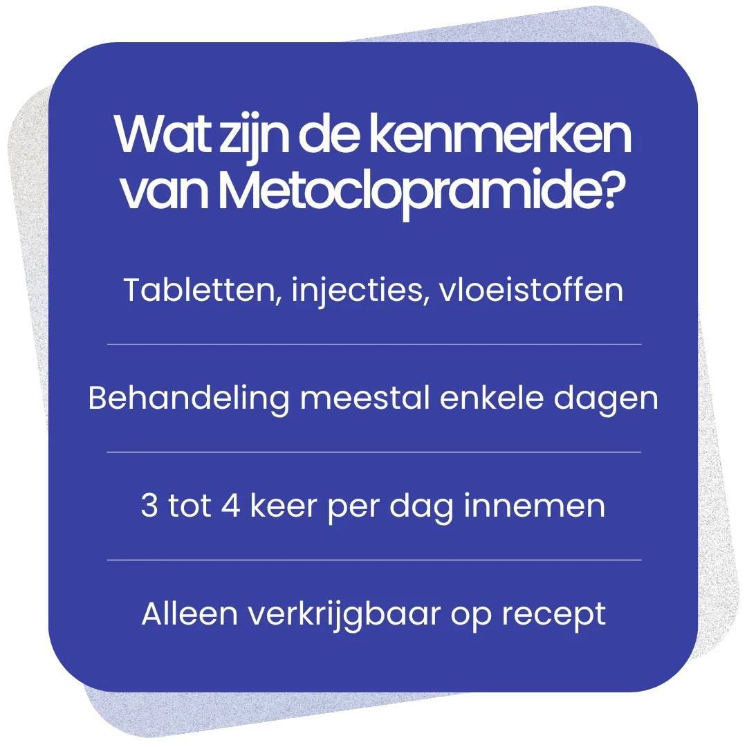 Kenmerken van Metoclopramide