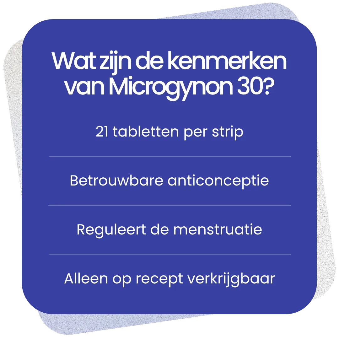 Kenmerken van Microgynon 30
