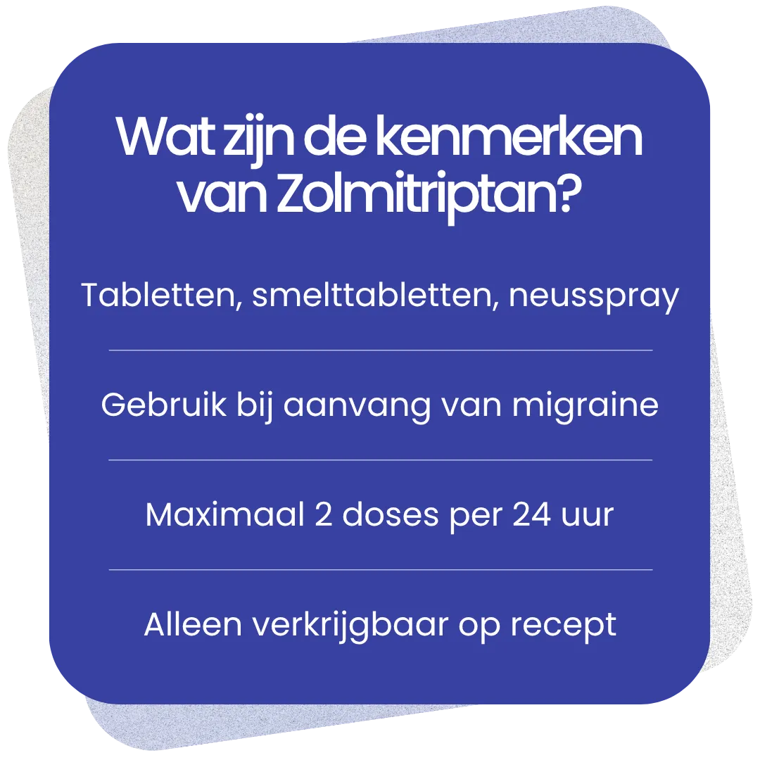 Kenmerken van Zolmitriptan