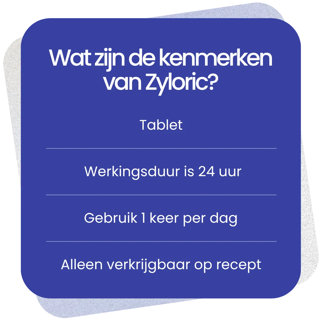 Kenmerken van Zyloric