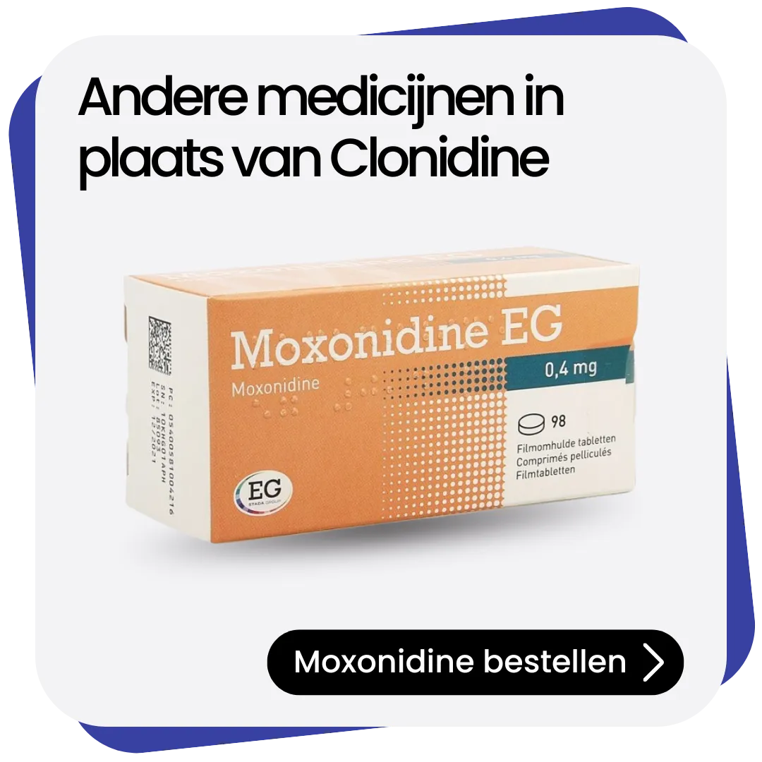 Moxonidine alternatief Clonidine