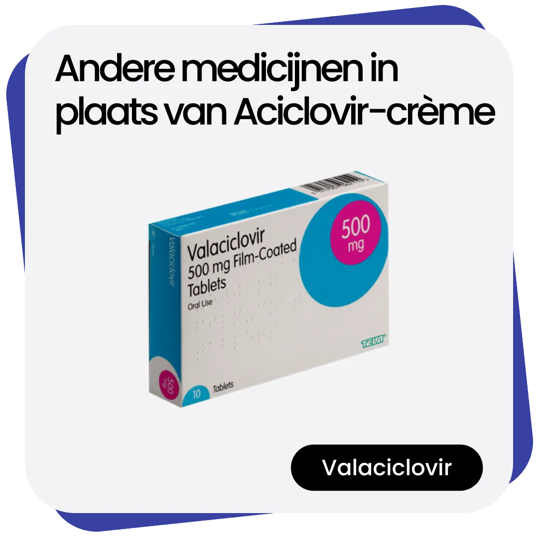 Valaciclovir alternatief Aciclovir-crème