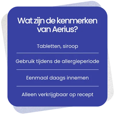 Kenmerken van Aerius