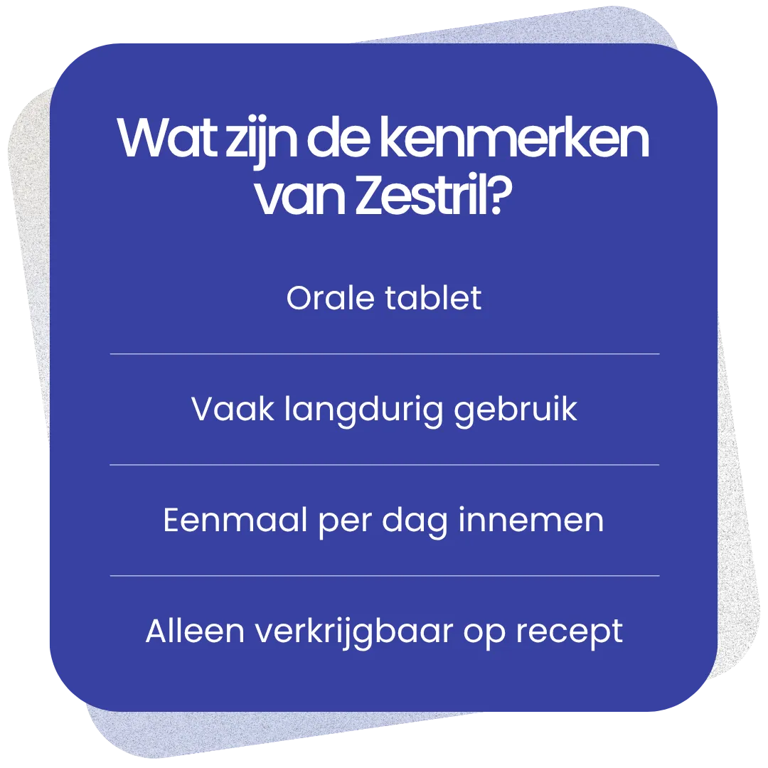 Kenmerken van Zestril