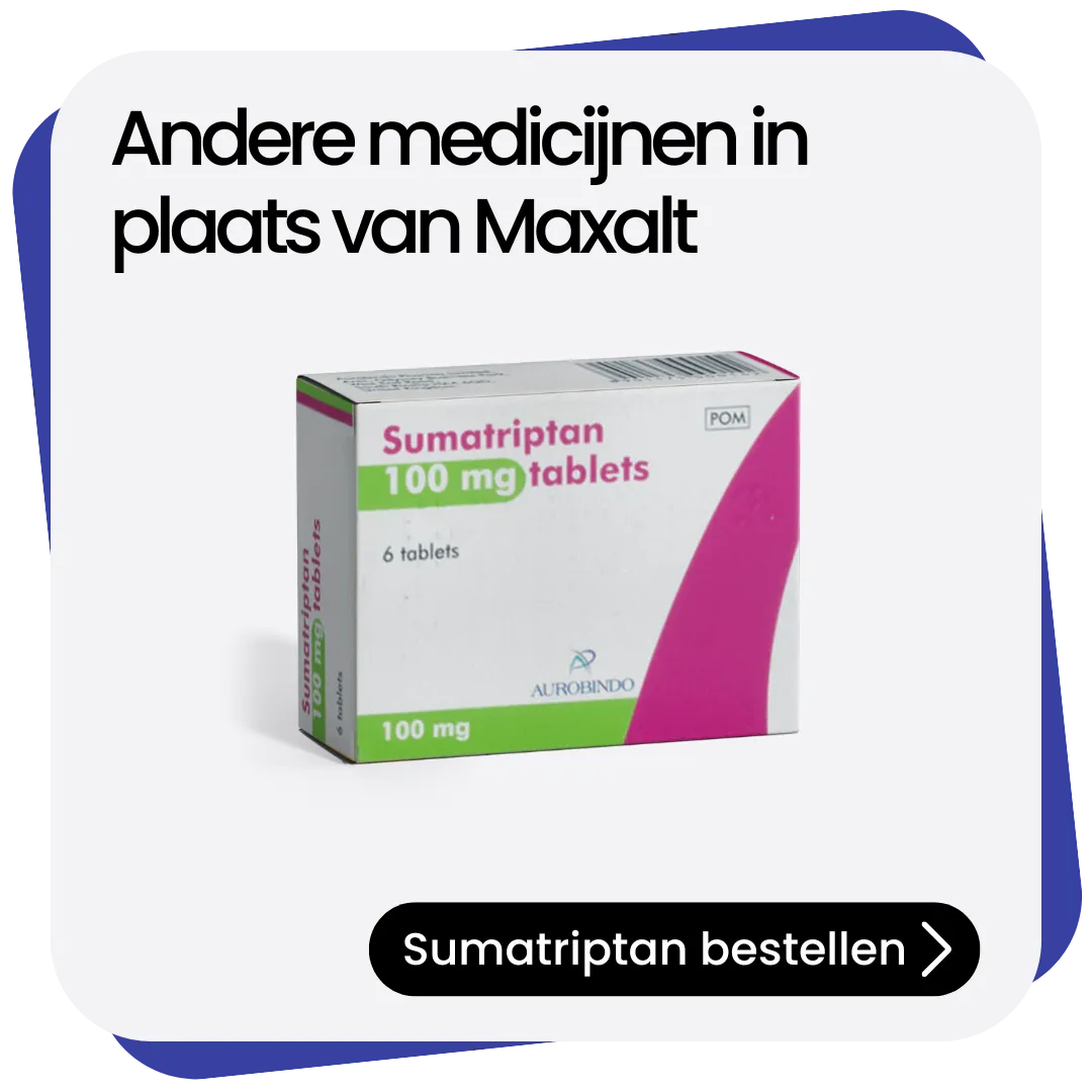 Sumatriptan alternatief Maxalt