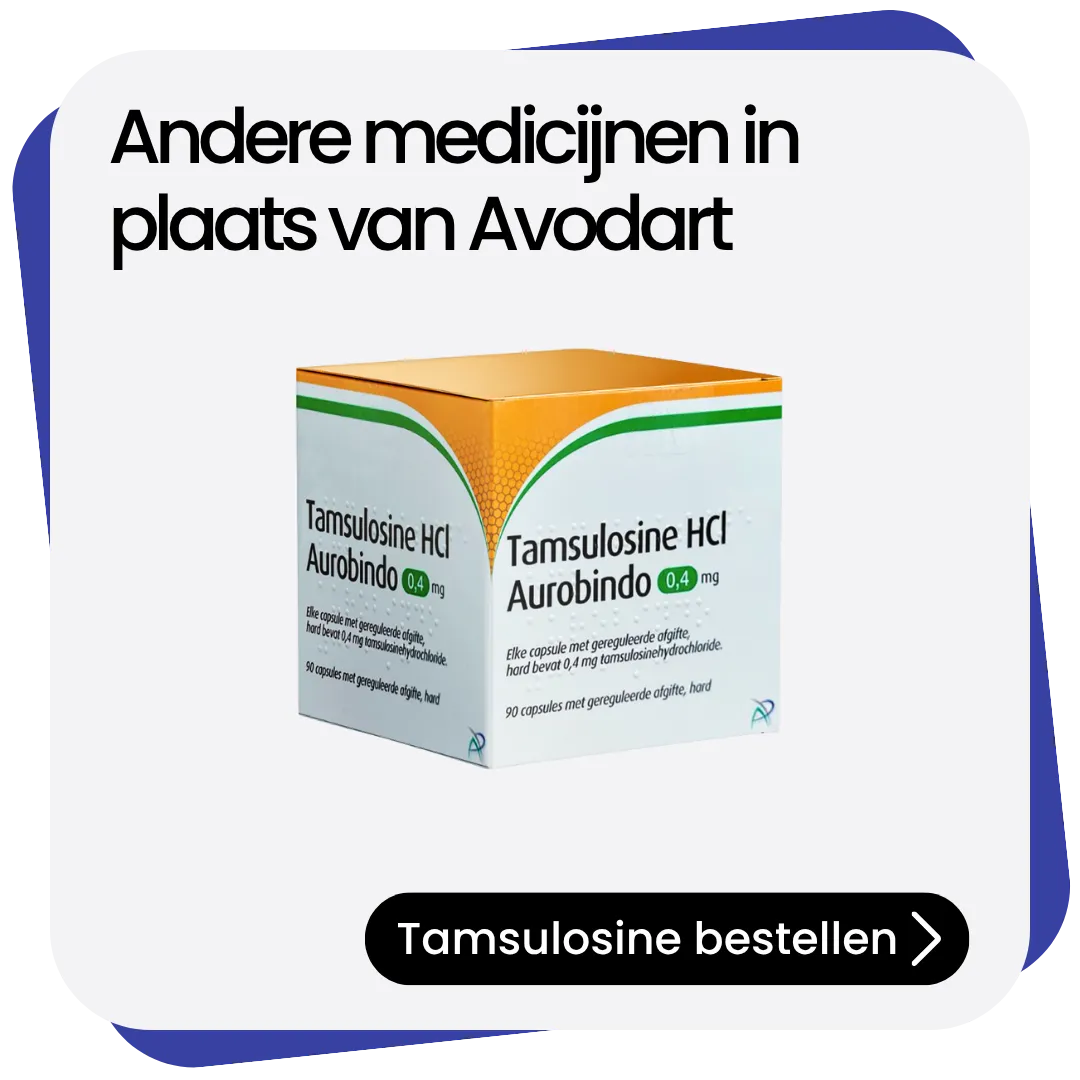 Tamsulosine alternatief Avodart