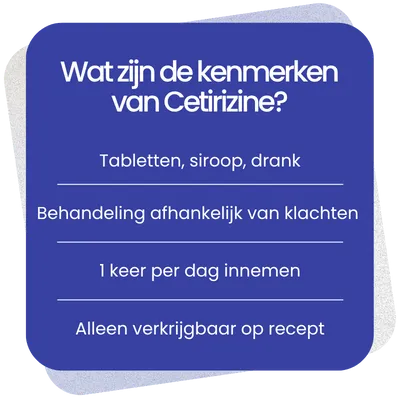 Kenmerken van Cetirizine