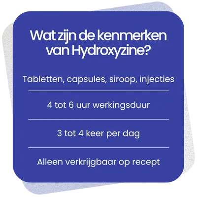 Kenmerken van Hydroxyzine