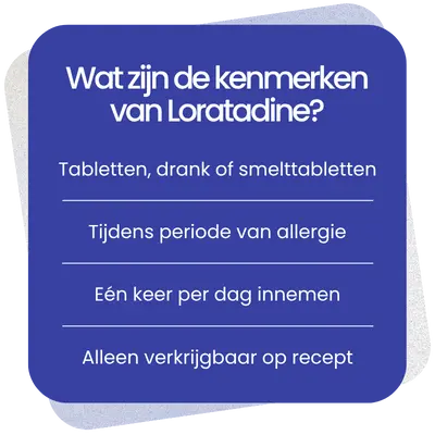 Kenmerken van Loratadine