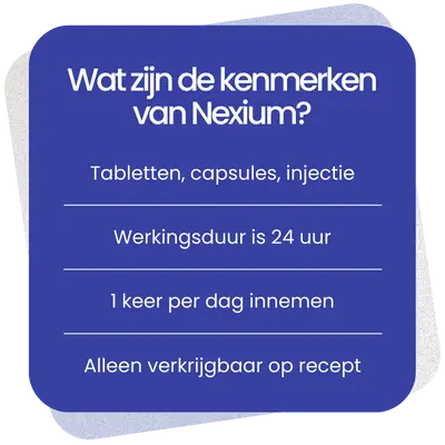 Kenmerken van Nexium
