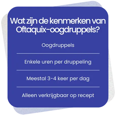 Kenmerken van Oftaquix-oogdruppels