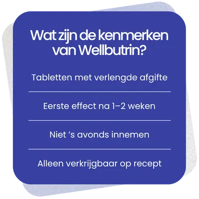 Kenmerken van Wellbutrin